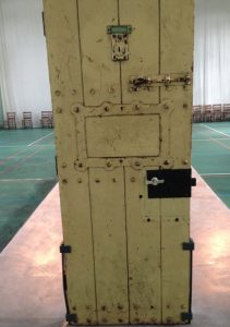 Oscar Wilde's cell door: interior.